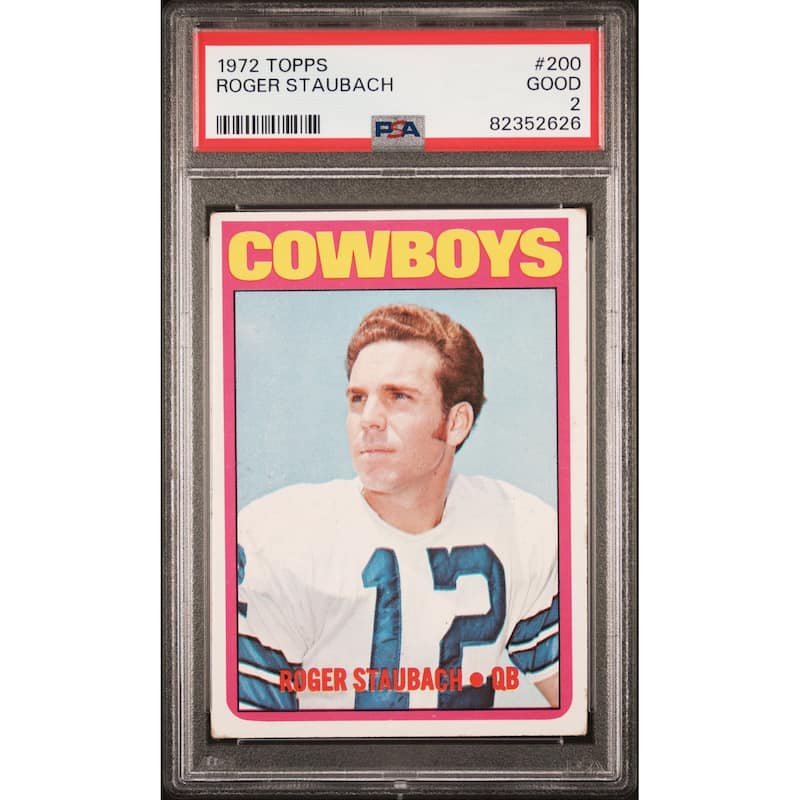 Roger Staubach 1972 Topps Football Rookie Card #200 Graded PSA 2 82352626 - 8'6" x 11'6"