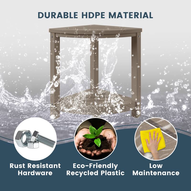 Anapolis Poly Corner Shower Bench