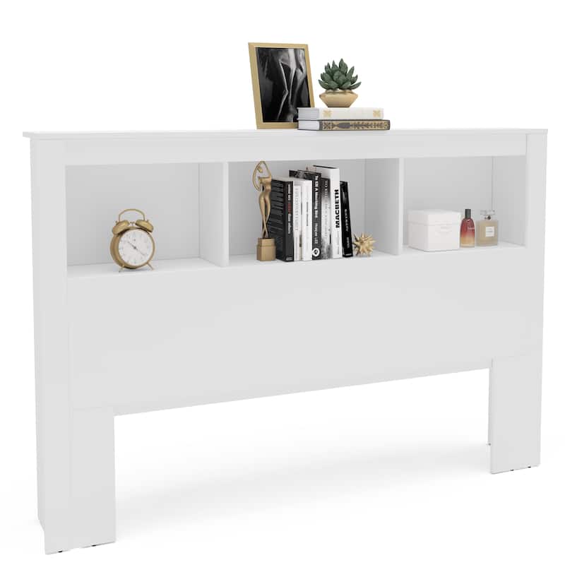 Polifurniture Madison Platform Bed with Bookcase Headboard