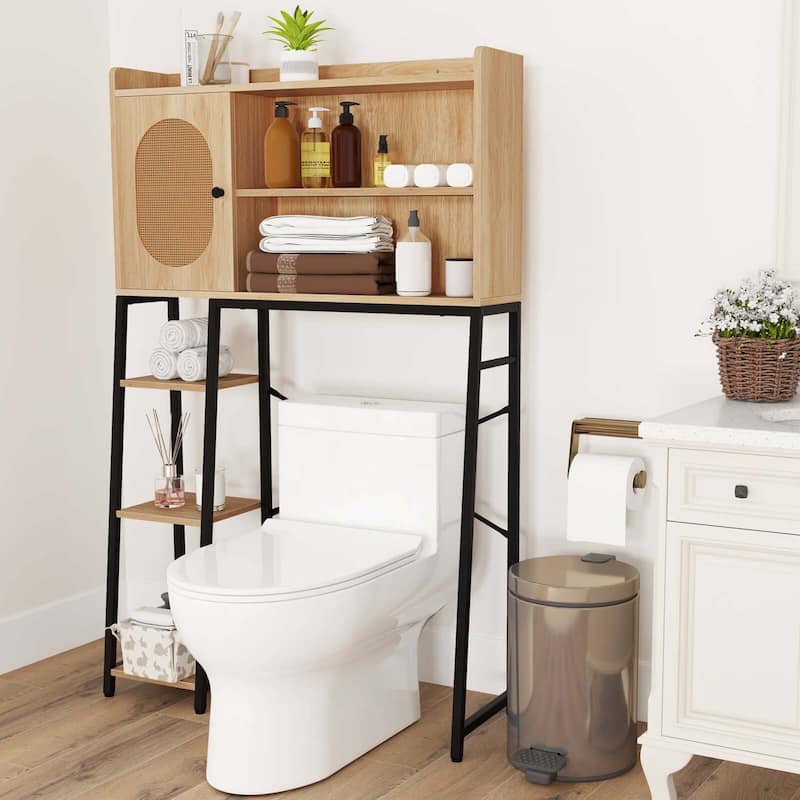Costway Over The Toilet Storage Cabinet Space-saving Toilet Organizer - See Details
