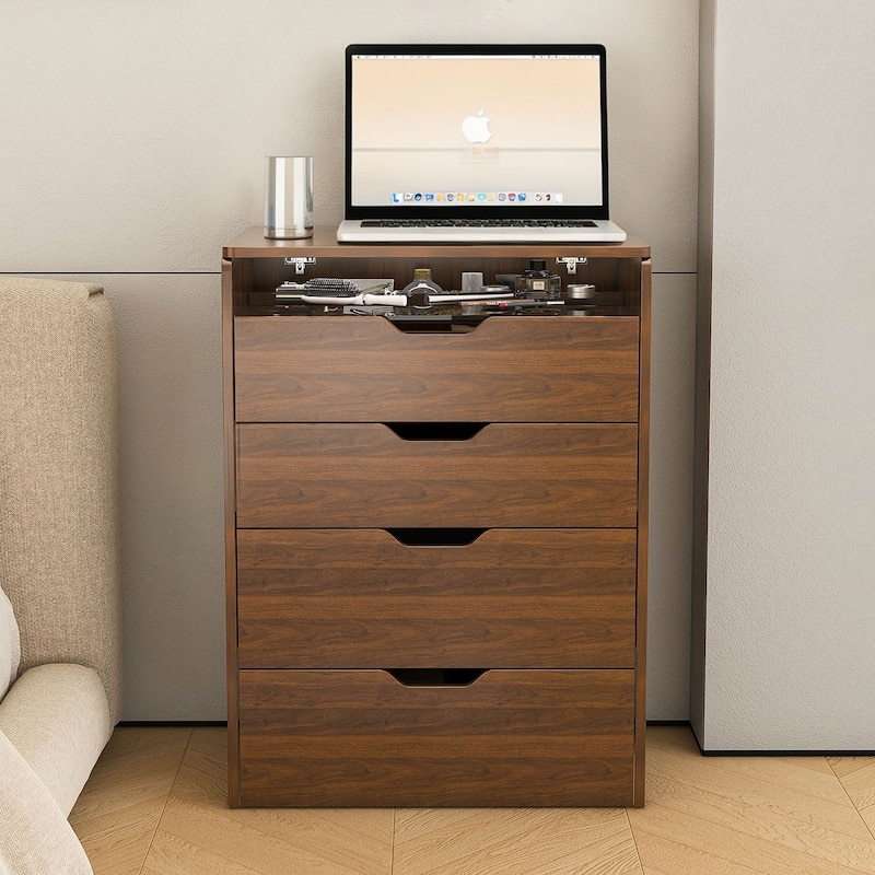 3-in-1 Vanity Desk with Lighted Mirror & Stool, Flip Top Makeup Dressing Table, Compact Storage for Bedroom, Bathroom