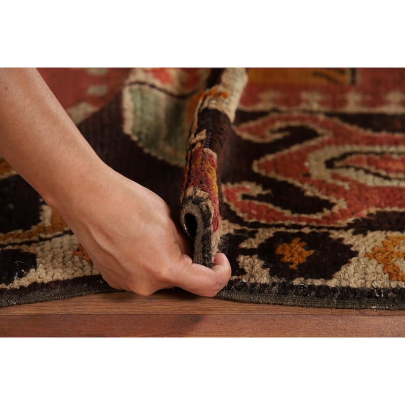 Vegetable Dye Oushak Turkish Vintage Area Rug Hand-Knotted Wool Carpet - 6'6" x 9'11"