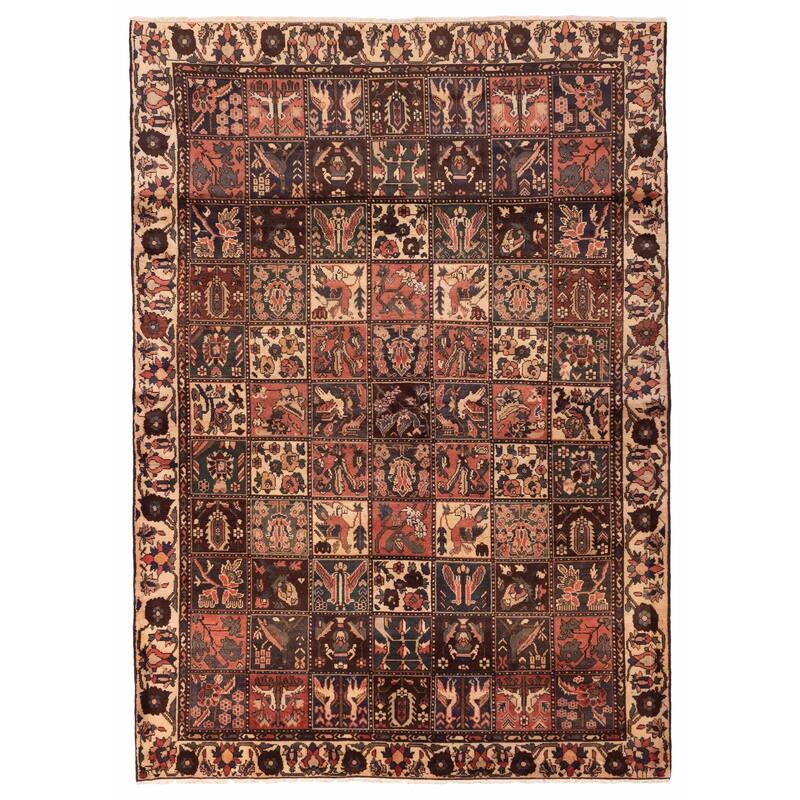 ECARPETGALLERY Hand-knotted Kayseri Vintage Light Red Wool Rug - 6'8 x 9'4