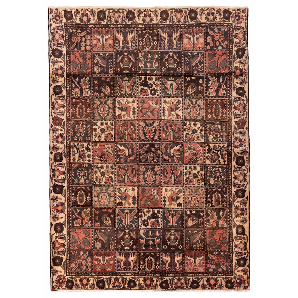 ECARPETGALLERY Hand-knotted Kayseri Vintage Light Red Wool Rug - 6'8 x 9'4