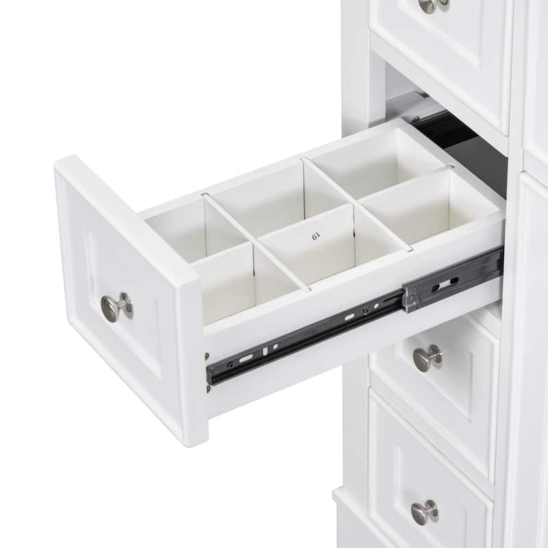 36" Bathroom Vanity without Sink - White