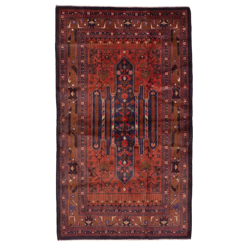 ECARPETGALLERY Hand-knotted Teimani Dark Copper Wool Rug - 3'8 x 6'7