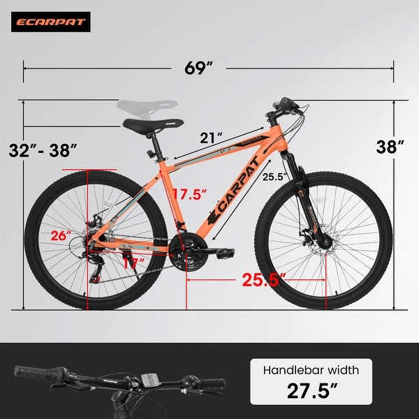 o*5様 FORKS フォルクス 27.5インチ シマノ6速 CITY バイク 26 in Mountain Bike Adult Aluminum Frame Shock Absorbing Front