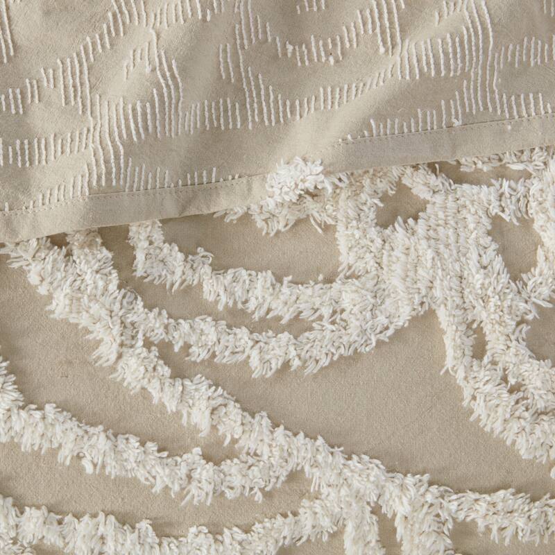 Madison Park Virginia Cotton Chenille Medallion Fringe Coverlet Set