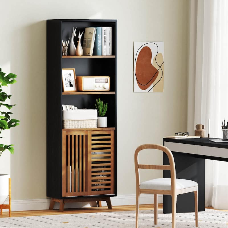 Costway 70” Bookshelf, 5-Tier Bookcase with Reversible Adjustable - See Details