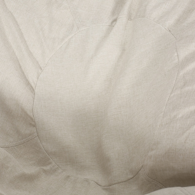Ohnstad Modern 5 Foot Two Toned Fabric and Faux Leather Bean Bag by Christopher Knight Home