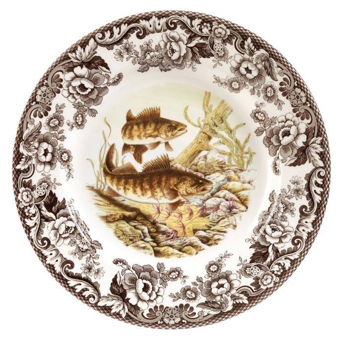 Spode Woodland Dinner Plate - 10.5" - 10.5" - Brown and White