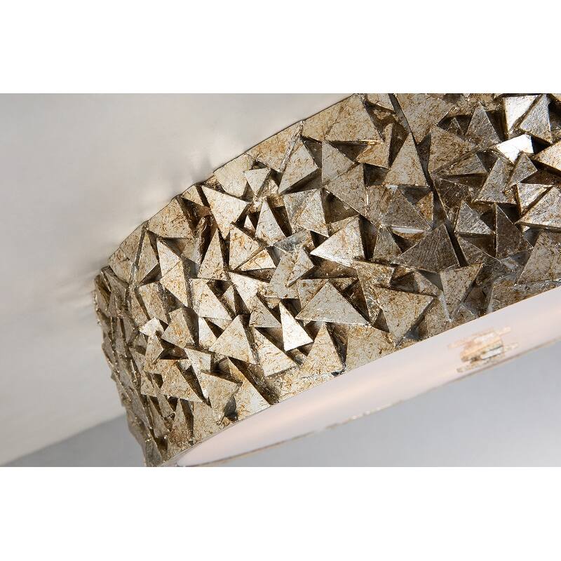 Mosaic 3-Light flushmount in Silver