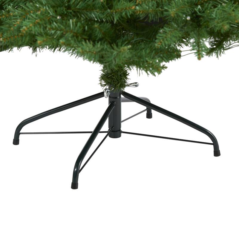 6.5’ Pre-Lit Green Valley Fir Artificial Christmas Tree, Warm Clear LED Lights - 6.5 Foot