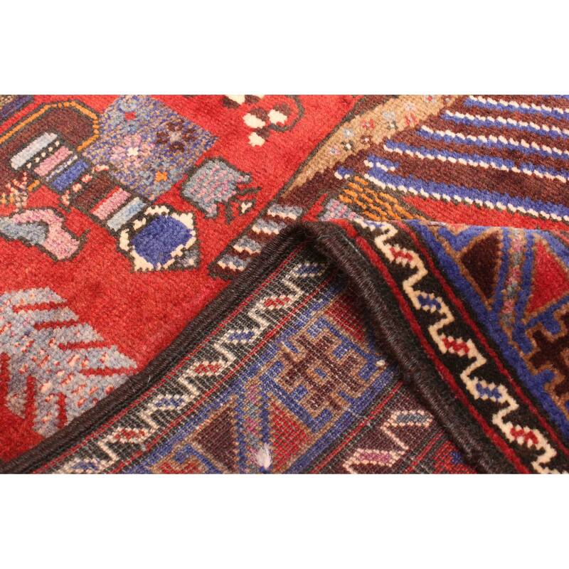 ECARPETGALLERY Hand-knotted Teimani Red Wool Rug - 3'0 x 4'7