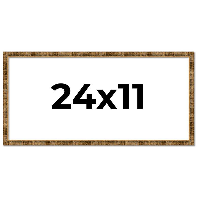 24x11 Frame Gold Kingsley Distressed Solid Wood Picture Frame Width