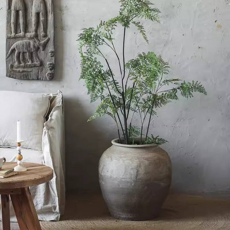 RusticReach Round Earthenware Pot
