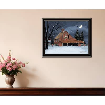 HomeRoots Night Before Christmas Black Framed Wall Art