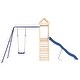 preview thumbnail 13 of 18, vidaXL Swing Set Outdoor Backyard Wooden Playground Equipment for Kids Age 3-8