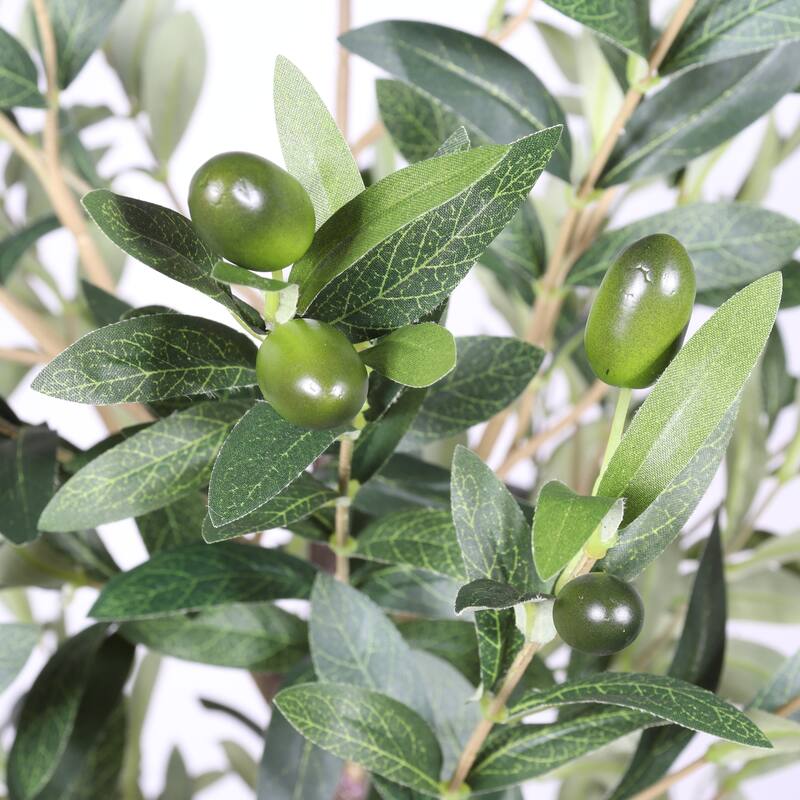 6FT Artificial Olive Tree in Black Plastic Pot, 1pc/set