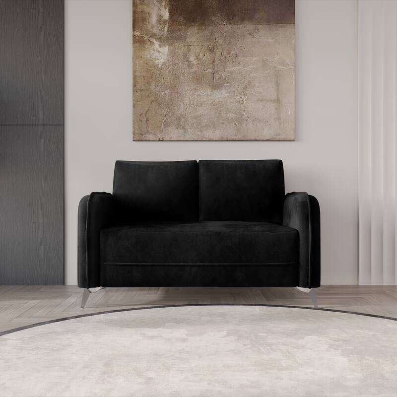 CraftPorch Luxurious Velvet Upholstered Loveseat - N/A