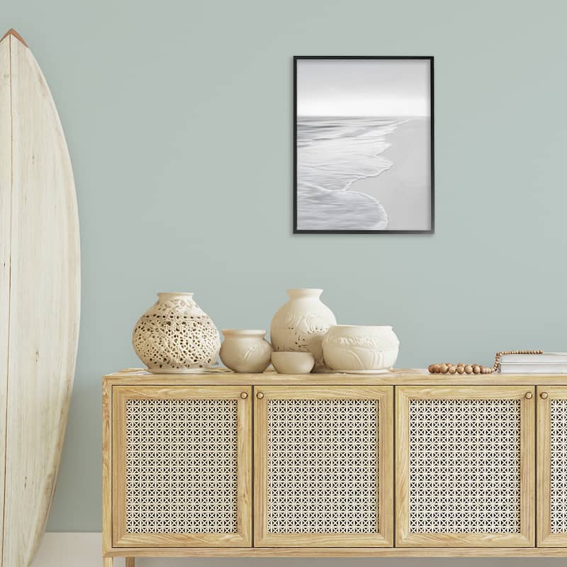 Stupell Foamy Beach Coast Framed Giclee Art Design By Maggie Olsen