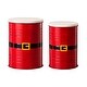 preview thumbnail 8 of 15, Glitzhome Holiday Decorative Nesting Metal Storage Accent Stool or Space Saver with Wood Lid, Set of 2