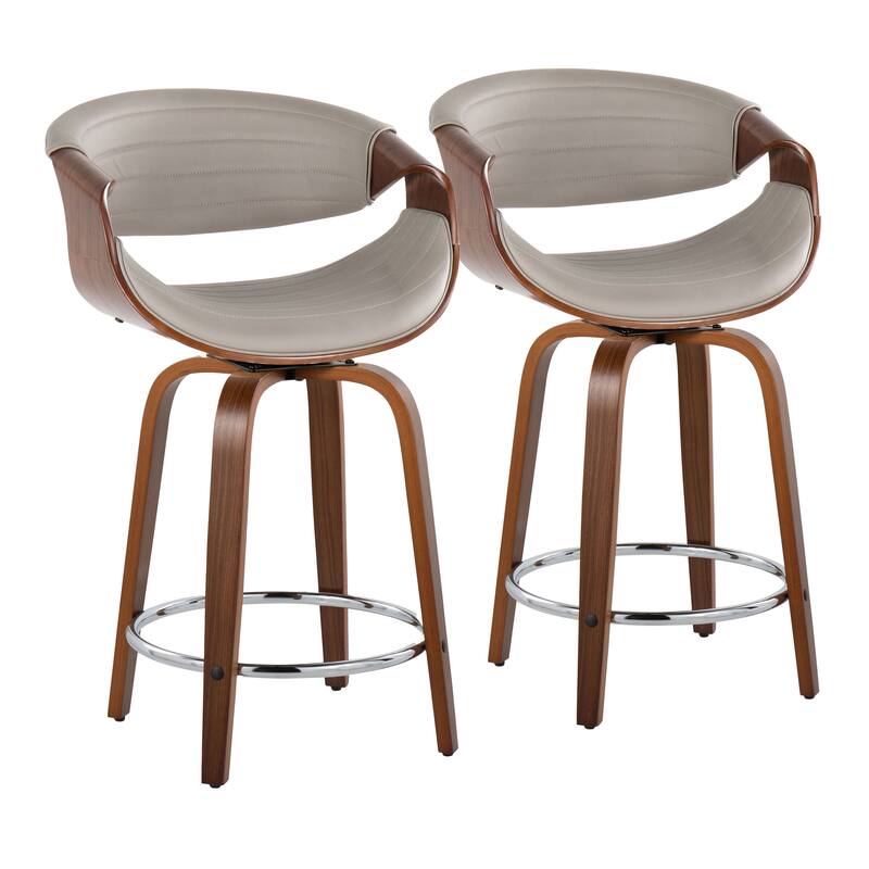 Carson Carrington Kanteborg 24" Fixed-Height Counter Stool with Round Footrest (Set of 2)