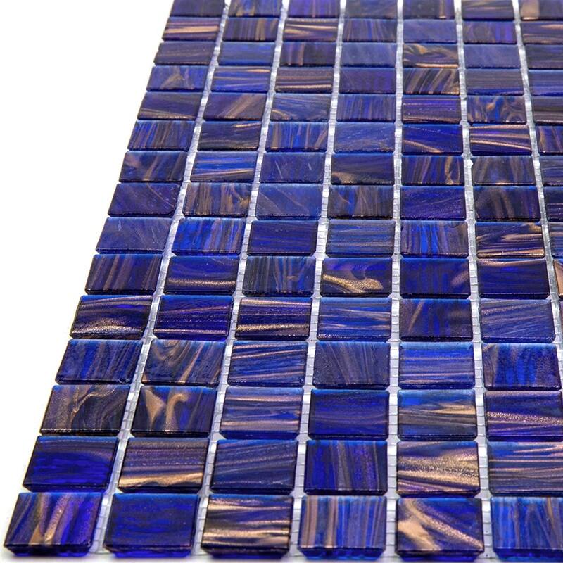 Apollo tile 12" x 12" Mingles Glossy Space Blue Glass Tile (20 sq ft/case) - 20 Pack