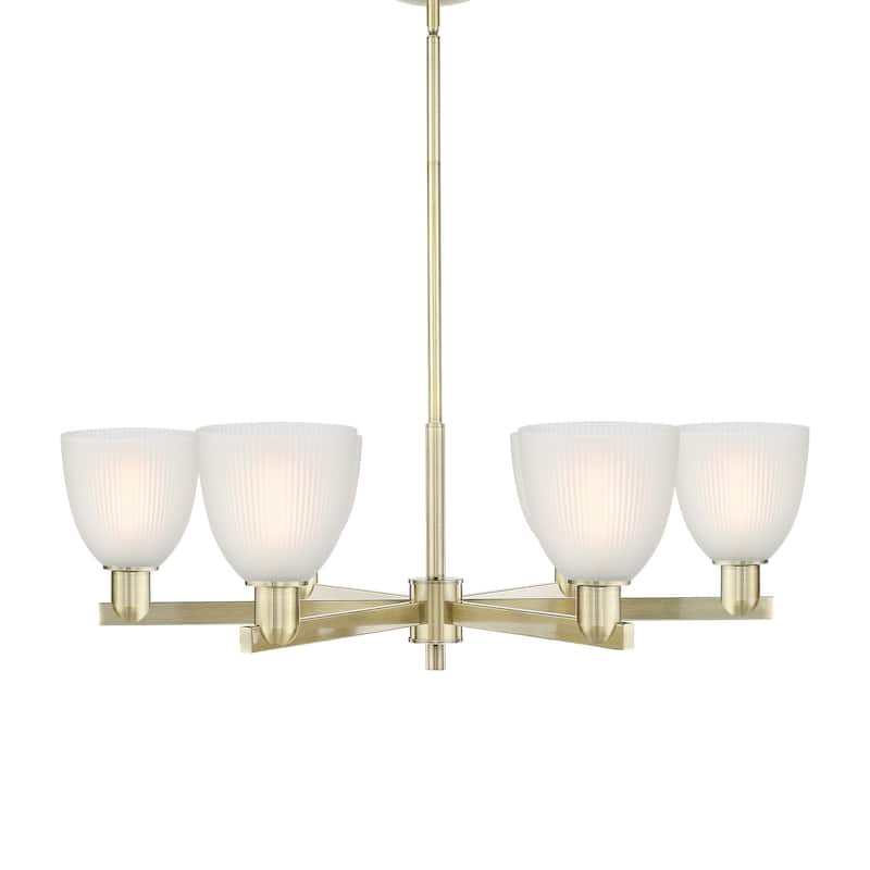 Innovations Lighting 716-6CR-11-36 Castile Chandelier Castile 6 Light - Antique Brass / White