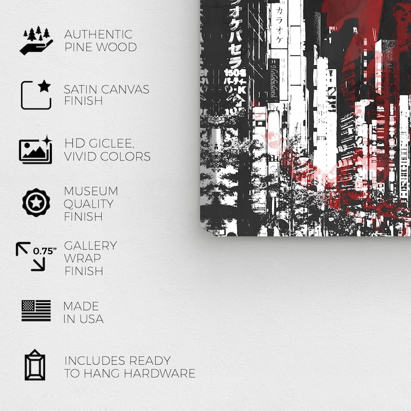 Wynwood Studio Prints Movies and TV King of Monsters Red and Maroon Global Wall Art Canvas Print