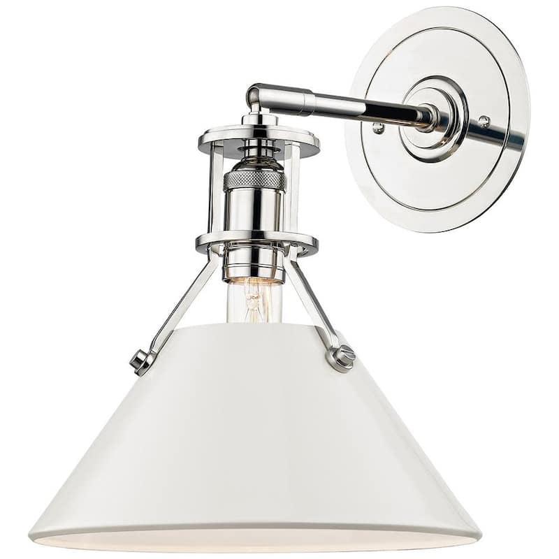 Hudson Valley Lighting Painted No.2 Single Light 11" Tall Wall Sconce - Polished Nickel