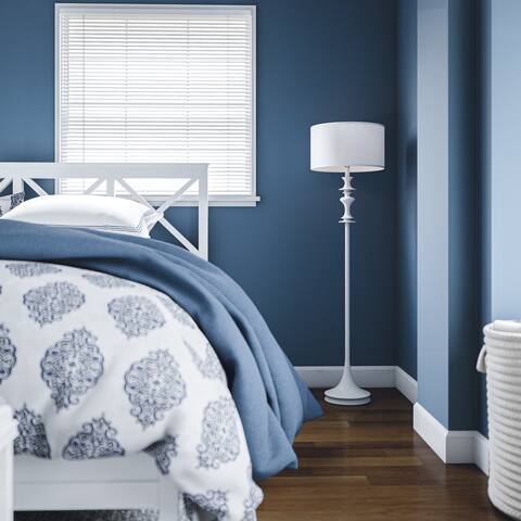 Campeau Gloss White Floor Lamp