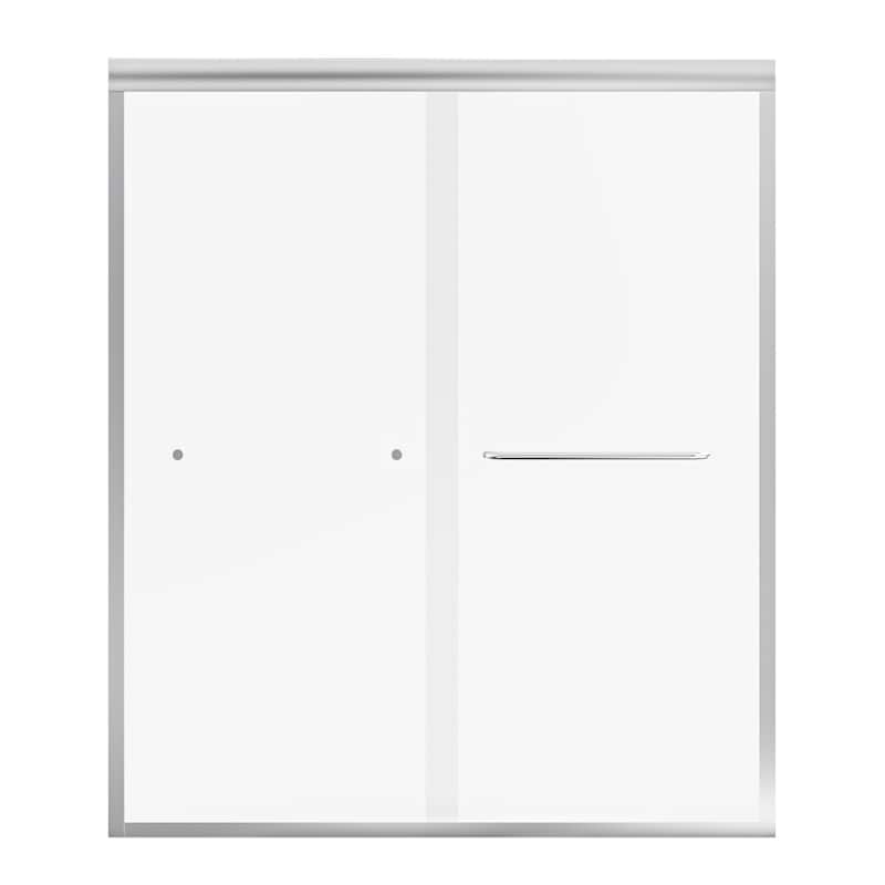 56-60" x 72" Semi-Frameless Double Sliding Shower Door