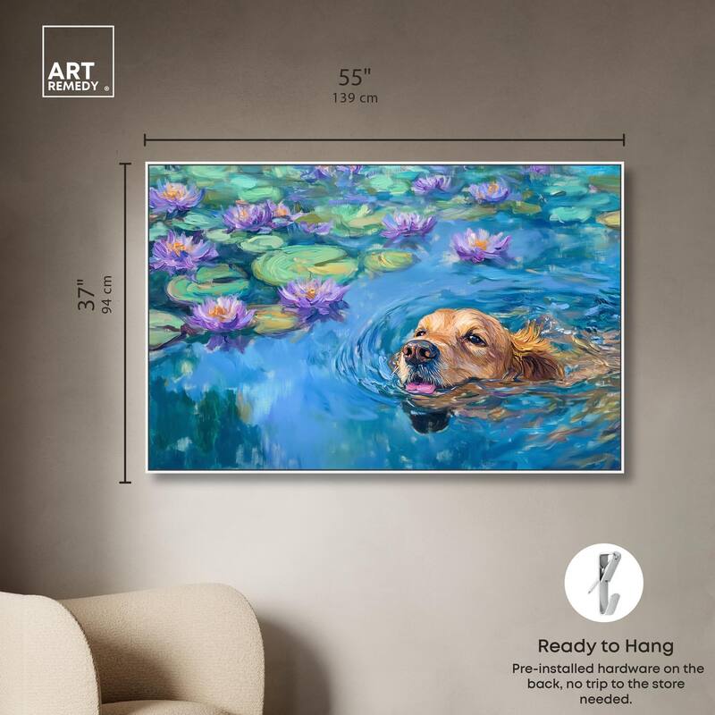 Watery Wag II Canvas by Art Remedy