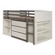 preview thumbnail 4 of 3, Furniture of America Cali Modern White Modular Twin Loft Bed with Nesting Desk, 3-Drawer Cabinet and Open Shelf