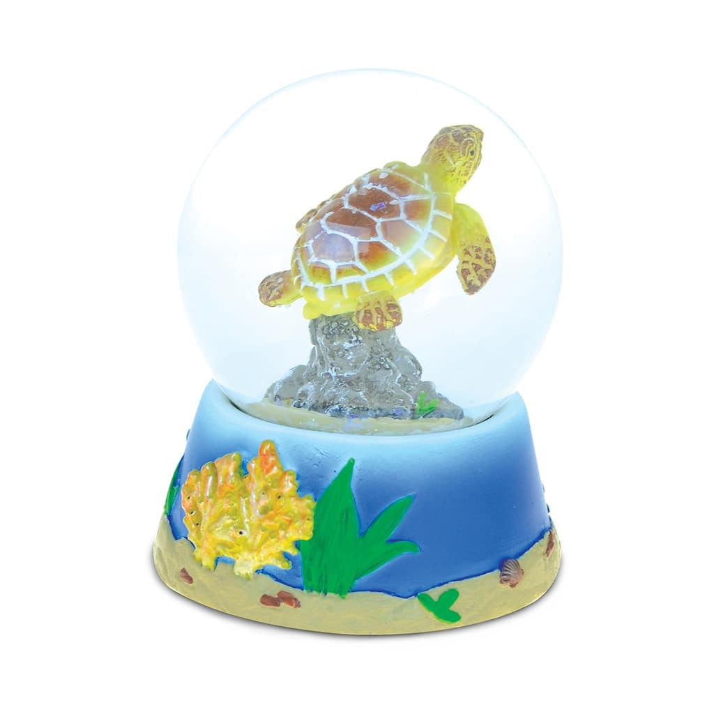 CoTa Global Sea Turtle Snow Globe Figurine with Sparkling Glitter - 65mm