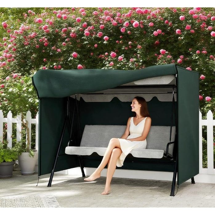 Weatherproof Hammock Swing Cover with UV Protection & Adjustable Drawstring