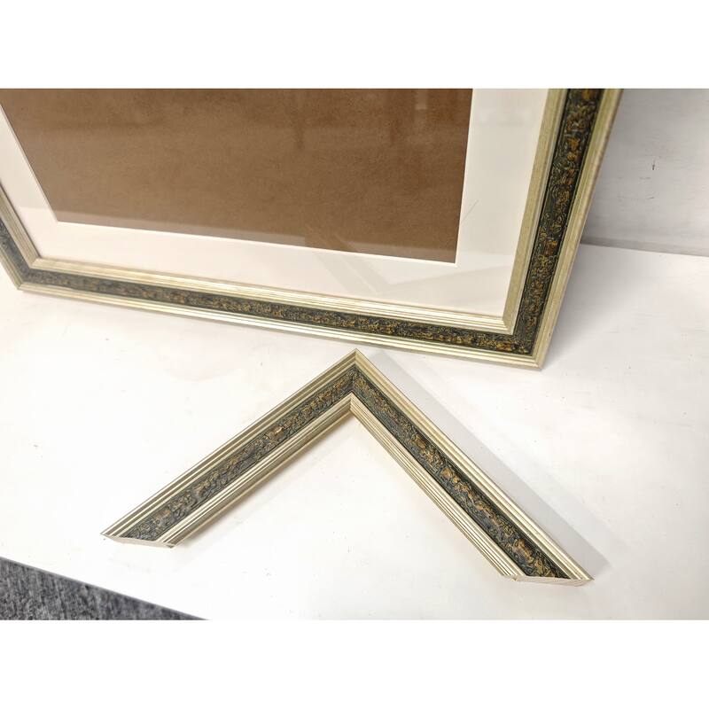 Solid Wood Picture Frame - Replaceable Canvas Art Frame with Organic Glass, Elegant Framed Wall Decor for Living Room