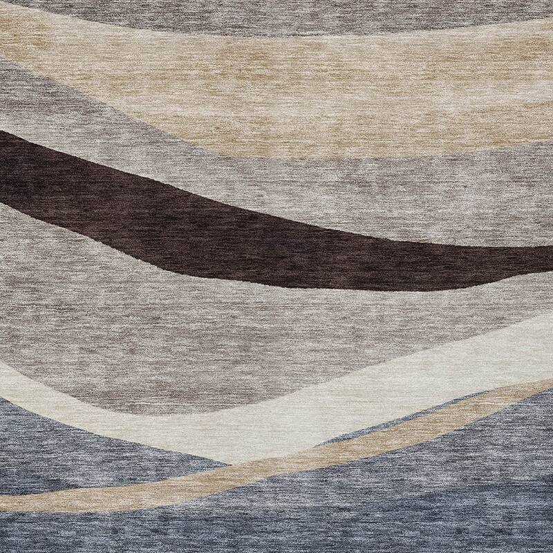 HomeRoots Abstract Transitional Rectangle Outdoor Rug