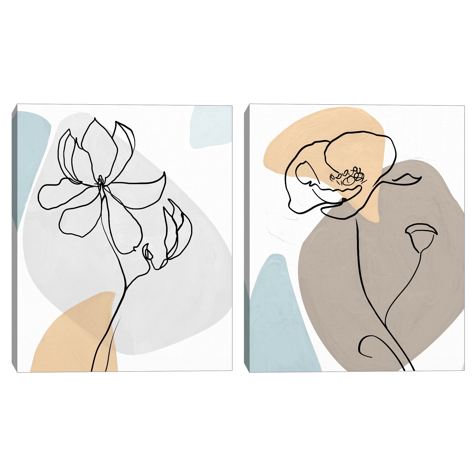 Schizzo Flower I-II Canvas Art Prints