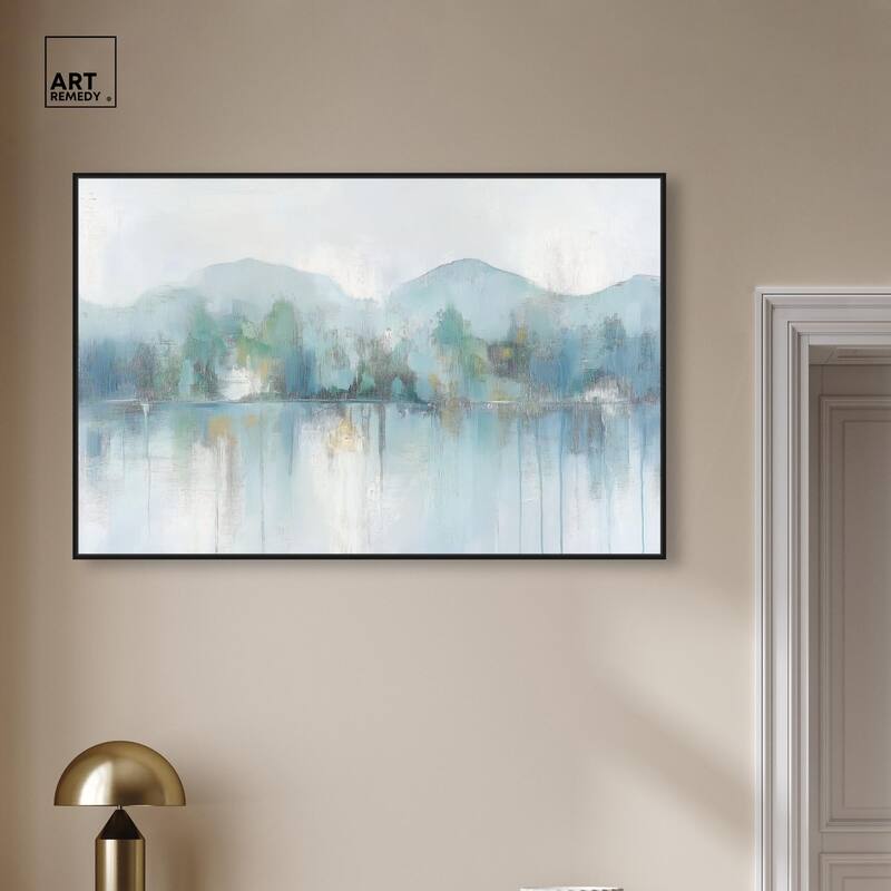 Mirrored Aqua Dream II Canvas by Art Remedy