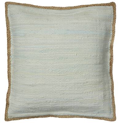Sevita Chic Cotton and Jute Bordered Throw Pillow