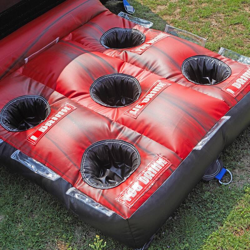 Jump Orange Outdoor Soccer Dart Commercial Grade Inflatable Large Multi Game for Kids & Adults with Air Blower