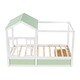 preview thumbnail 9 of 7, Twin Size House Bed Modern Wood Canopy Bed with Roof, Window and Large Drawer