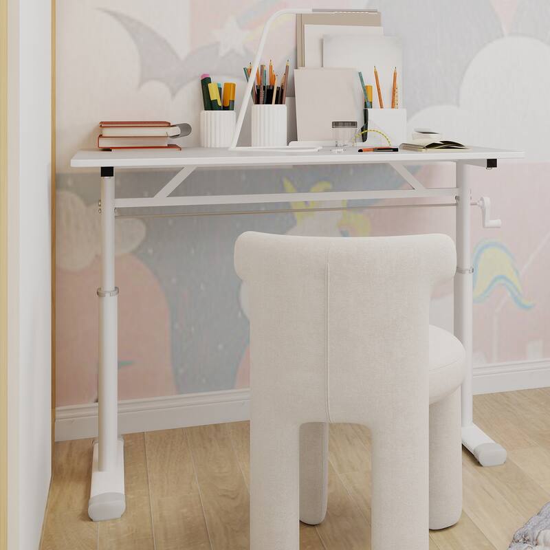 Adjustable Study Desk for Kids & Adults - Height-Adjustable, Multi-Purpose Home/Office Desk, Compact Design