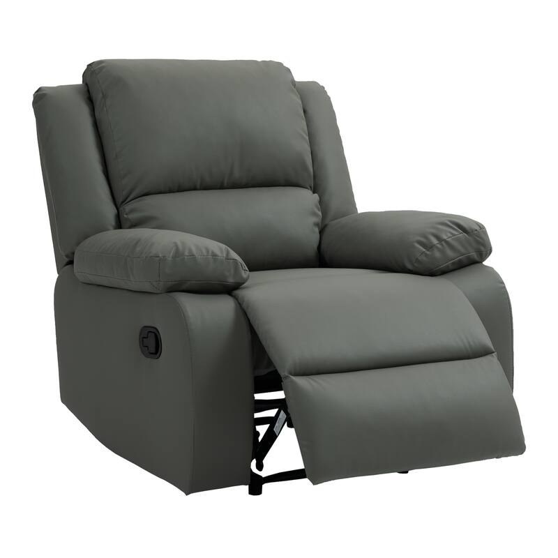 2Set Modern Lounger Upholstered Push Back Manual Recliner Chair