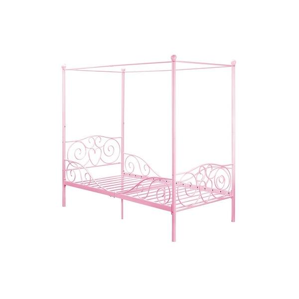 slide 16 of 16, Avenue Green Carmi Pink Twin Metal Bed Pink - Twin