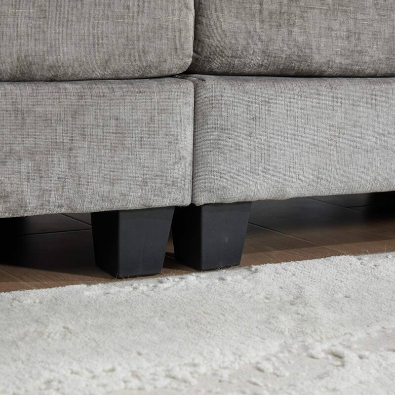 Roomfitters Large Upholstered 3-Seater Sofa with Plush Cushions and Pillows, Modern Cloud Couch for Living Room