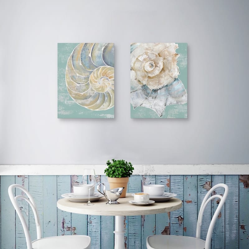 Pastel Shell I, Pastel Shell II by Aimee Wilson Canvas Art Prints