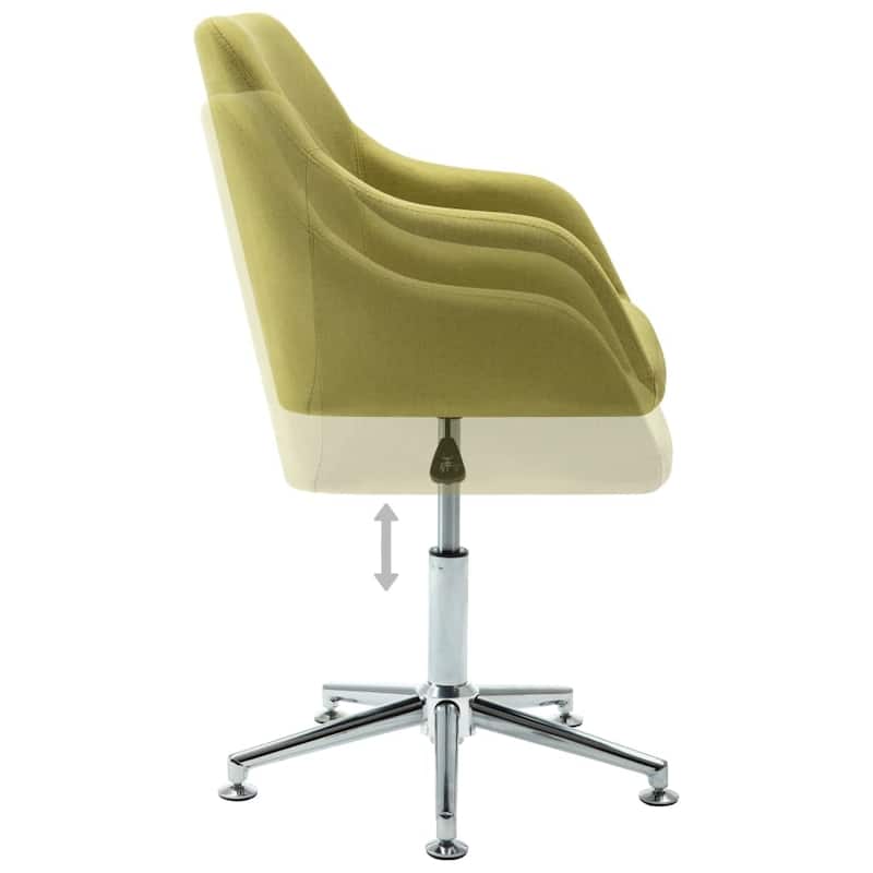 vidaXL Dining Chair 360 Degrees Swivel Accent Desk Chair with Arms Fabric - 21.7" x 20.9" x (30.7"-36.2")